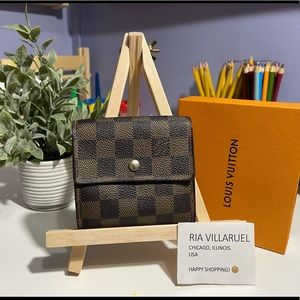 Preloved Authentic LV Damier Short Wallet